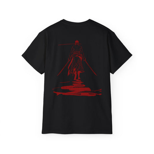 King of Hell samurai T-Shirt | red graphic sword warrior back print